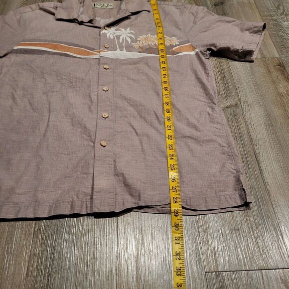 Batick Bay Surf Hawaiian Paradise Short Sleeved Button Up Shirt Men's Size Large - Picture 6 of 6